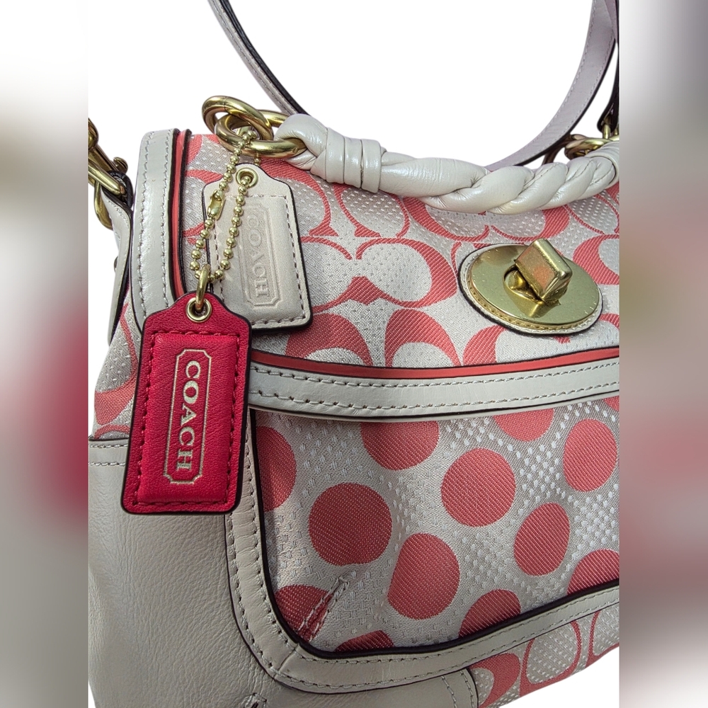 Rare Coach Poppy Signature C-Dot 2-Way Limited Edition Bag - Picture 16 of 16